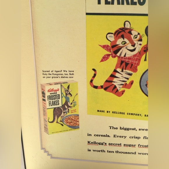 Vintage Agency, "Leo Burnett 1952 Kelloggs Cereal: "Frosted Flakes" Ad Marketing - Picture 10 of 12